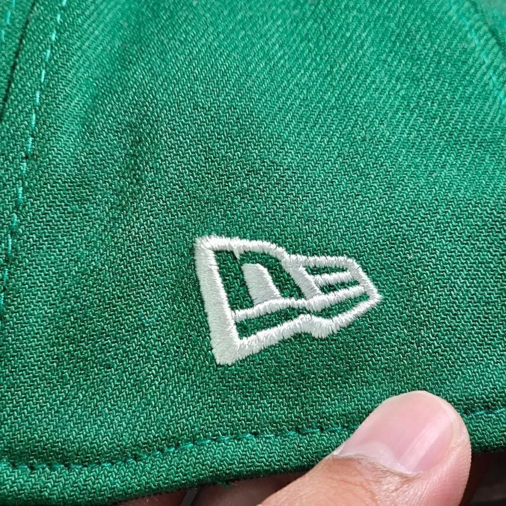 New Era Oakland Athletic's Fitted Hat Cap Green White 39Thirty Medium Unisex New
